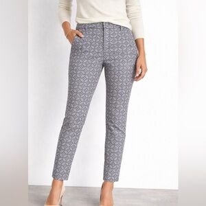 Banana Republic - Sloan Curvy Fit Pants Geometric Print Size 0